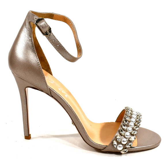 ALESSANDRO DI MARIA LEATHER HEELED SANDALS - Picture 4 of 7